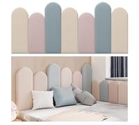 HSIRYAOHD Acolchado de pared 3D anticolisión para niños, paneles de pared acolchados de 3,5 cm de grosor, ovalados, cabecera de despegar y pegar, calcomanías de pared gruesas para decoración de pared