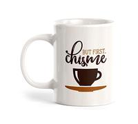 HSIRYAOHD But First, Chisme - Taza de café de 325 ml
