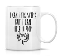 HSIRYAOHD Divertida taza gastroenteróloga, taza de café o té de cerámica de 325 ml - Taza de café o té con texto en inglés "Intestines I Can Help It Poo", regalo humorístico para proctólogos, expertos
