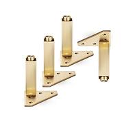 HSIRYAOHD Patas de sofá, patas cuadradas de metal, 4 patas de sofá, patas de muebles, altura ajustable entre 0 y 1 cm, pie de cama hecho de aleación de aluminio de alta densidad, con tornillos (12 cm,