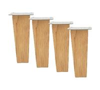 HSIRYAOHD Patas para muebles, 4 patas de mesa de madera maciza, patas de repuesto de madera para sofá, cama, armario, silla, sofá, madera, hoja de hierro de 8 x 8 cm