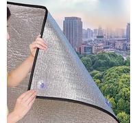 HSIRYAOHD Protección de privacidad, para solárium, apartamento de alquiler, oficina, tragaluz, balcón, lámina aislante de aluminio, reflector de calor, cubierta opaca para ventana, sin pegamento, sin