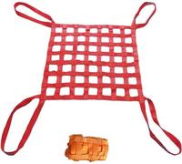 HSIRYAOHD Red de elevación de carga suspendida, resistente al desgarro y fuerte red de carga, red de elevación de carga y descarga de barcos (color: rojo, tamaño: 1 x 1 m (1 tonelada))