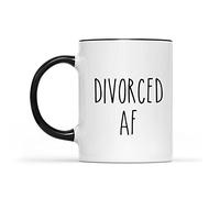 HSIRYAOHD Taza divorciada Af, regalos de divorcio, divertida taza de divorcio, taza de ruptura, regalos de matrimonio fallido, regalo de divorcio, taza divorciada, fiesta de divorcio, taza de cerámica
