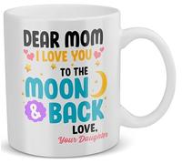 HSIRYAOHD The Best Mug Taza para mamá de hija Best Mom Ever; regalo divertido para el día de la madre para mamá de hija a mamá, regalo para padres y recién nacidos (11 onzas)