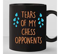 HSIRYAOHD The Best Mug Tears of My Chess Opponents Taza de café, divertida taza de café de ajedrez, juego de mesa, taza de café para amantes del ajedrez, taza de café de cerámica brillante, regalo