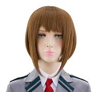 HSIU quality My Hero Academy/Academia Uraraka Ochako Cosplay Wig Costume Play Wig Halloween Costumes Hair Boku no hero academia