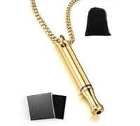 HSIXHAF 1 pcs Collar de Respiración Set, Acero Inoxidable Reduce El Estrés, para Dejar de Fumar, Collar de Respiración, para Ansiedad, Estrés, Alivio de Ataque de Pánico, Meditación, Oro