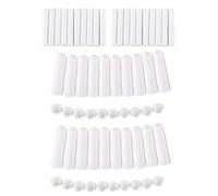 HSIXHAF 20 pcs Tubos de Aceites Esenciales, Aromaterapia Vacía Tubos Inhaladores Nasales con Mecha,Inhalador Recargable para Aromaterapia, Blanco
