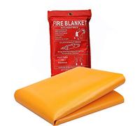 HSJCZMD Manta de Silicona Retardante de Llama, Manta de Seguridad con Guantes Resistentes al Fuego, Fuego Mantas de Emergencia para el hogar, Chimenea, Soldadura, Automóvil,47.2×47.2in