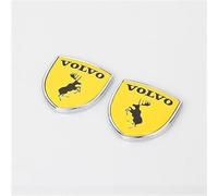 HSJKU Emblema Etiqueta Engomada para Coche para Volvo XC-40 XC-60 XC-70 XC-90 AB 2023, 3D for La Insignia del Emblema del Coche,Car Styling Accesorios Decorativos,Yellow
