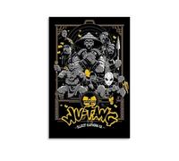 HSJKU Wu-Tang Clan (3) Póster decorativo para pared, diseño vintage estético para sala de estar, dormitorio, 30 x 45 cm, estilo sin marco