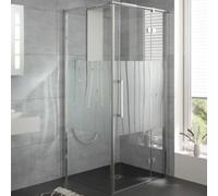 HSK Atelier Plan puerta giratoria en la parte lateral para pared lateral, dimensiones: 100,0 cm x 200,0 cm, tope derecho, 17708100-R--68-120, Cabinas de ducha: Negro mate: Vidrio real TwinSeal