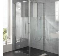 HSK Atelier Plan puerta giratoria en la parte lateral para pared lateral, dimensiones: 75,0 cm x 200,0 cm, tope con giro a la izquierda, 17708075-L-41-50edelglas, Cabinas de ducha: Aspecto cromado: ES