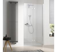 HSK Atelier Plan Puerta plegable con bisagras en nicho, dimensiones: 80,0 cm x 200,0 cm, tope derecho, 17088080-R-41-120, Cabinas de ducha: Aspecto cromado: Vidrio real TwinSeal