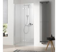 HSK Atelier Plan Puerta plegable con bisagras en nicho, dimensiones: 90,0 cm x 200,0 cm, tope izquierdo, 17088090-L-41-50, Cabinas de ducha: Aspecto cromado: ESG transparente