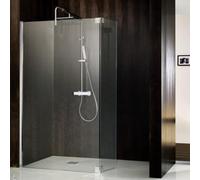 HSK Atelier Walk In elemento frontal con panel lateral móvil, tamaño: 120(c) x 35(b) x 200,0 cm, versión izquierda, 1727120-L-41-120, Cabinas de ducha: Aspecto cromado: Vidrio real TwinSeal