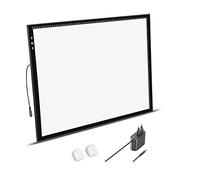 HSK Caja de luz A2 para trazado de artistas, mesa de copia, adaptador de 12 V2 A, intensidad regulable, botón de bloqueo de 5000 lux, almohadilla de luz para dibujo de tatuajes, bocetos, animación,