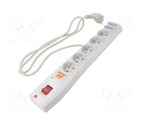 HSK DATA ACAR-P7-1.5M-GREY Regleta de alimentación