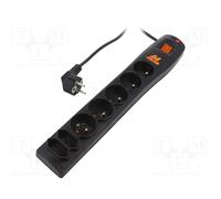 HSK DATA ACAR-P7-3M-BLACK Regleta de alimentación