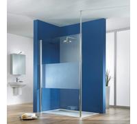 HSK Easy Comfort Pasillo delantero con soporte de techo, medidas: 90,0 x 200,0 cm, tope izquierdo, 1242090-L-ST-50edelglas, Cabinas de ducha: Colores estándar: ESG transparente con vidrio precioso