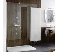 HSK Elemento frontal Walk in Pro con perfil de conexión a la pared, medidas: 120,0 x 200,0 cm, tope derecha/izquierda (giratorio), 1733120-281-50, Cabinas de ducha: oro cepillado: ESG claro