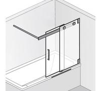 HSK K2 Accesorio para bañera, puerta corredera de 2 hojas, tamaño: hasta 100,0 x 150,0 cm, tope: derecha, K2.85-R-41-50edelglas, Cabinas de ducha: Aspecto cromado: ESG transparente con cristal precios