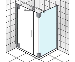HSK K2P Panel lateral para puerta giratoria, dimensiones: 80,0 cm x 200,0 cm, tope izquierdo/derecho (giratorio), 2192080-41-50, Cabinas de ducha: Aspecto cromado: ESG transparente