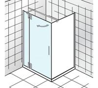 HSK K2P puerta con bisagras en la parte lateral para panel lateral, 75,0 cm x 200,0 cm, tope a la izquierda, 2170075-L--41-50edelglas, Cabinas de ducha: Aspecto cromado: ESG transparente con cristal p