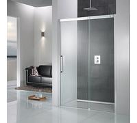 HSK K2P Puerta corredera, 2 hojas para nicho, medidas: 160,0 x 200,0 cm elemento fijo derecho, 2122160-R-41-120, Cabinas de ducha: Aspecto cromado: Vidrio real TwinSeal