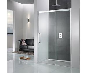 HSK K2P Puerta corredera, 2 hojas para nicho, medidas: 160,0 x 200,0 cm elemento fijo derecho, 2122160-R-41-120, Cabinas de ducha: Aspecto cromado: Vidrio real TwinSeal