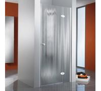 HSK Premium Classic puerta con bisagras para nicho, tamaño: 120 x 200 cm, bisagra a la derecha, 6010120-R-41-50edelglas, Cabinas de ducha: Aspecto cromado: ESG transparente con cristal precioso