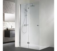 HSK Walk In Exclusiva puerta plegable, abatible a la izquierda, medidas: 140,0 x 200,0 cm, 4206140-L-41-50, Cabinas de ducha: Aspecto cromado: ESG transparente