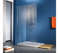 HSK Walk In Premium 2, elemento recto, tope derecha/izquierda (giratorio), medidas: 100,0 x 200,0 cm (anchura/alto), incl. perfil de unión a la pared, 6201100-41-50, Cabinas de ducha: Aspecto cromado: