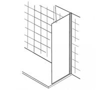 HSK Walk In Premium 2 paneles laterales, tope derecha/izquierda (giratorio), tamaño: 70,0 x 200,0 cm (anchura/alto), incl. perfil de conexión a la pared, 6206910-01-50, Cabinas de ducha: Aluminio-plat