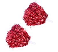 HSKRKOW 2 Piezas Cheer Leader Poms Animadora Poms Accesorios Porristas Pom Bright Metallic Cheers Ball Squad Cheer Farben Pompons Poms Hand Flower Spirit Cheering Pom Colours Sports Games Team
