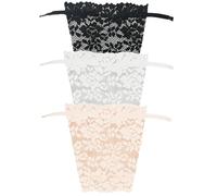 HSKRKOW 3 Piezas Cubre Escote, Sujetador Insertado Superposición Panel De Moda Chaleco,Encaje Para Mujer Con Clip En Mock Camisole, Camisola Simulada Con Clip, Chaleco Con Panel Superpuesto(3Colors)