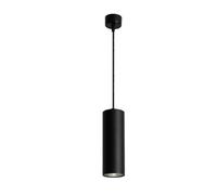 HSLJ1 Lámpara colgante cilíndrica moderna de color negro, lámpara de araña LED minimalista de tubo largo para recepción, minilámpara colgante industrial para barra, sala de reuniones y vestíbulo.