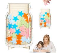 HSLXBY Tarro de recompensa magnético para niños,Tarros de recompensa con Estrellas,Tarro de recompensa Personalizado,Tarro de recompensa Motivacional,Tarro de recompensa para Profesores