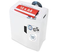 HSM shredstar X10 - Destructora de documentos, 4x5x30 mm, color blanco plata