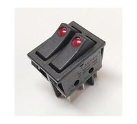 HSMXNEONJB 1 unidad R210, placa indicadora roja de ojo de gato de 6 pines, interruptor de doble envío, 32 x 25 mm, 6 pines, 2 velocidades, 16 A, 250 V