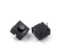 HSMXNEONJB 10 interruptores de botón de encendido y apagado for linterna, de 12 x 12 mm, con 2 pines centrales, 1 A, 30 V, 1212-112D, altura 9,5 mm