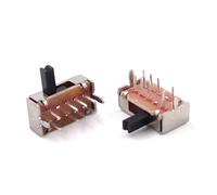 HSMXNEONJB 100 piezas SK23D07 8 pines PCB 3 posiciones 2P3T DP3T interruptor deslizante miniatura perilla lateral SK23D07VG5 manija alta 5 mm
