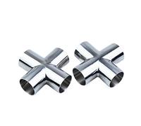 HSMXNEONJB 1pc 19/25/38/51/76mm Pipe OD Butt Welding Cross 4 Ways Splitter 304 Stainless Steel Fitting Spliter Beer Wine Cheerfully (Size : 45mm Pipe OD)