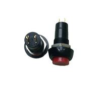 HSMXNEONJB 1pc PB-10B-BR-G self-locking Red red circle feet push button switch