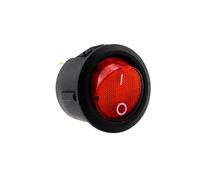 HSMXNEONJB 1pcs 20mm KCD1 10A 220V Red Light Power Switch Car Button Lights ON/OFF 3pin Round Rocker Switch