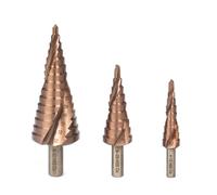 HSMXNEONJB 1Pcs HSS M35 Cobalt Step Drill Bits 4-12/4-20/4-32mm Hole Saw Kit Spiral Groove Triangle Hex Shank for Stainless Steel(M35 Hex 4-32mm)