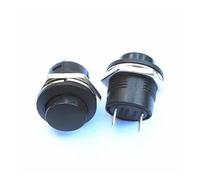 HSMXNEONJB 5PCS R13-507 series black push button switch 16 mm since the reset Circular button switch