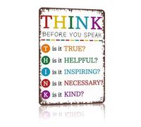 HSMXNEONJB Daily Reminder Metal Sign Silence Sometimes Best Answer Tin Wall Hanger Worn Silver Tone For Study Room Quiet Zone 8 X 12 inch