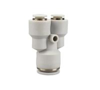 HSMXNEONJB Fit 3 4 6 8 10 12 14 16mm Tube Reducer Y 3 Ways Splitter Pneumatic Air Pipe Fitting Fittings Push In Connector Coupler(Red Wine)